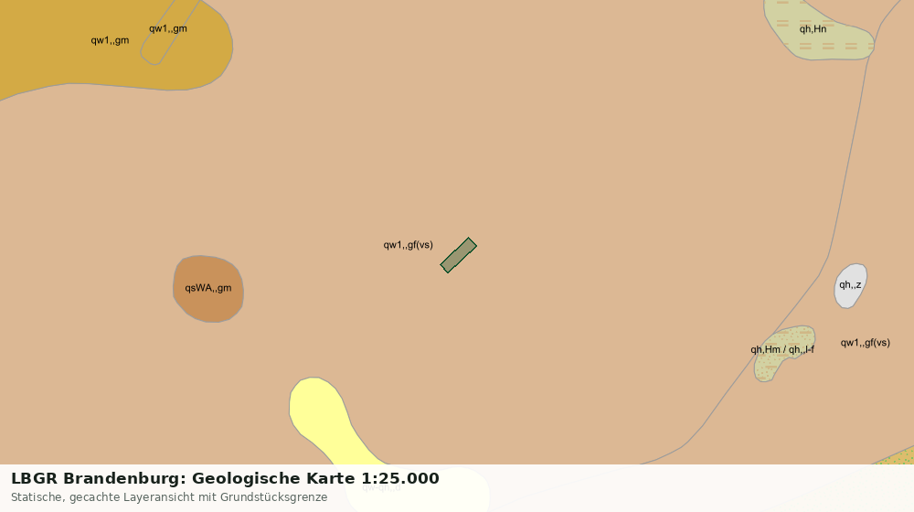 Statische Kartenansicht: LBGR Brandenburg: Geologische Karte 1:25.000