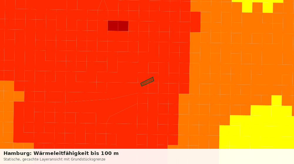 Statische Kartenansicht: Hamburg: Wärmeleitfähigkeit bis 100 m