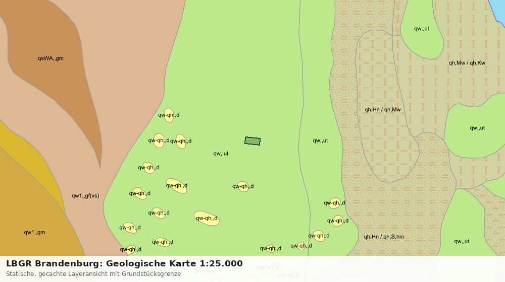 Statische Kartenansicht: LBGR Brandenburg: Geologische Karte 1:25.000