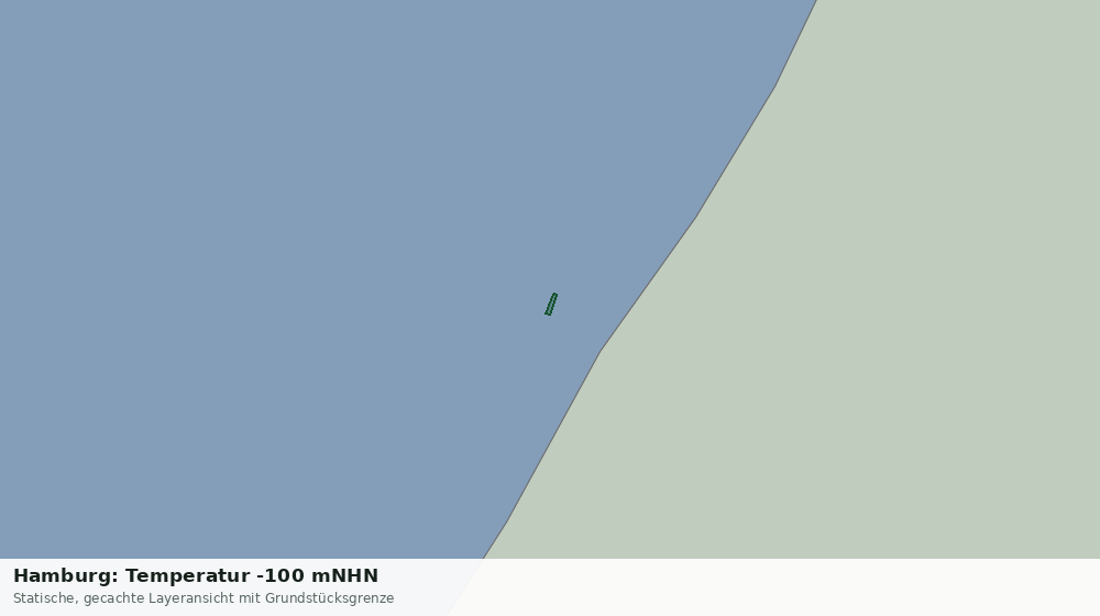 Statische Kartenansicht: Hamburg: Temperatur -100 mNHN