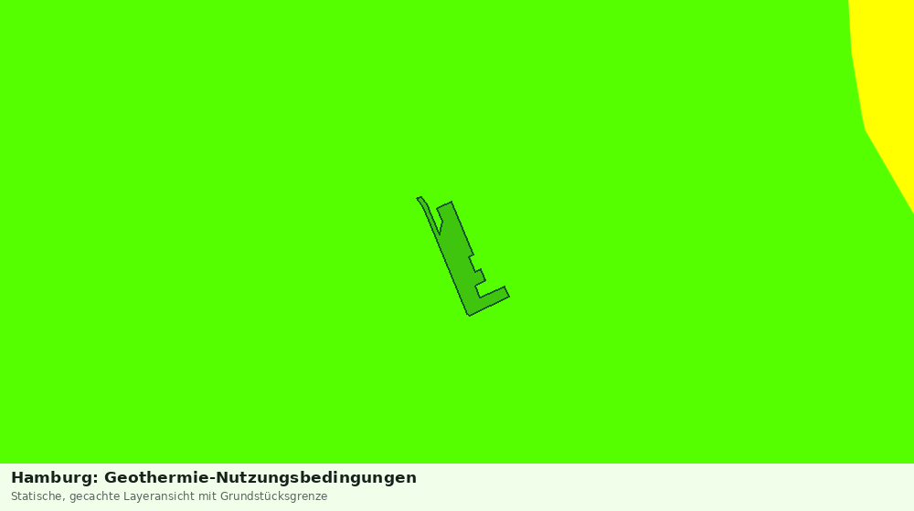 Statische Kartenansicht: Hamburg: Geothermie-Nutzungsbedingungen