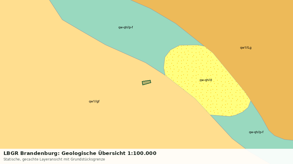 Statische Kartenansicht: LBGR Brandenburg: Geologische Übersicht 1:100.000