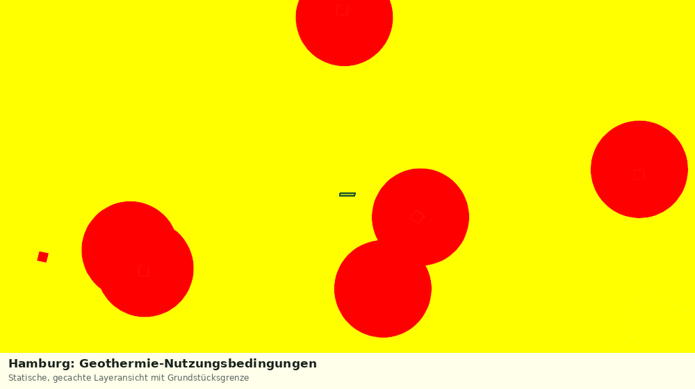 Statische Kartenansicht: Hamburg: Geothermie-Nutzungsbedingungen