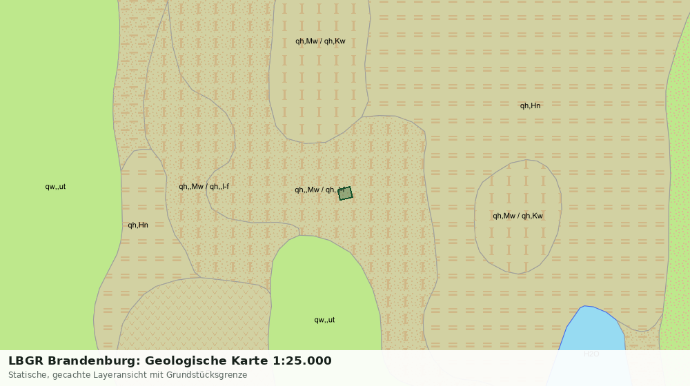 Statische Kartenansicht: LBGR Brandenburg: Geologische Karte 1:25.000