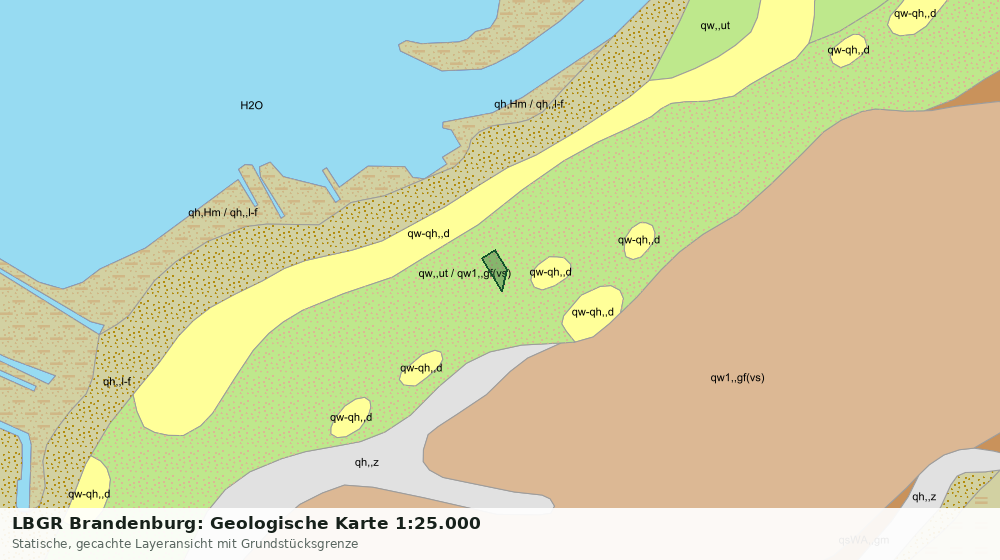 Statische Kartenansicht: LBGR Brandenburg: Geologische Karte 1:25.000