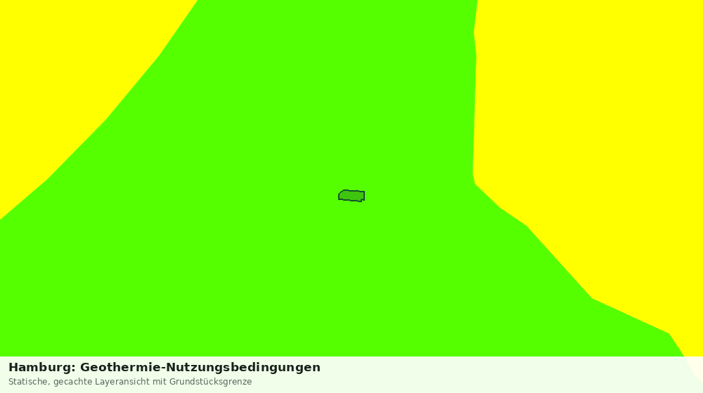 Statische Kartenansicht: Hamburg: Geothermie-Nutzungsbedingungen