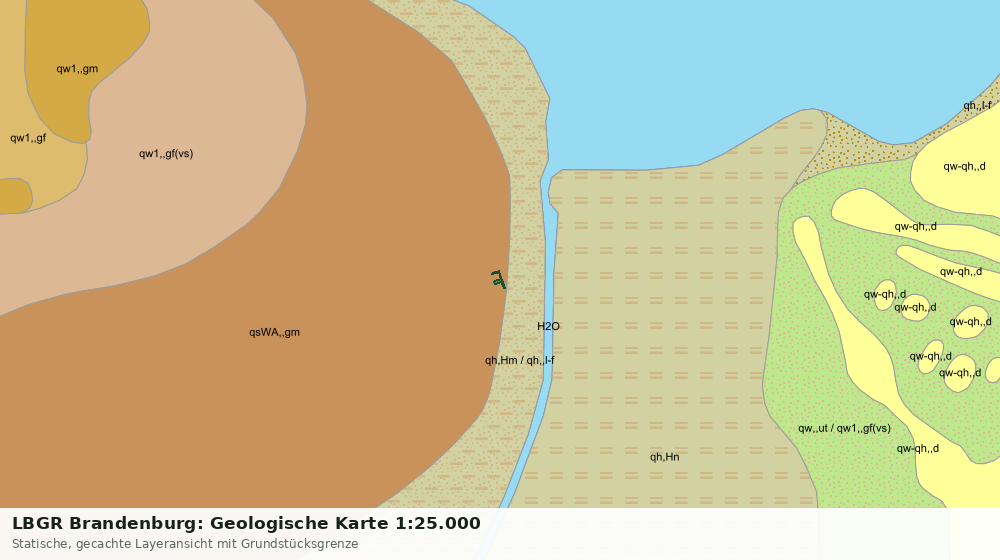 Statische Kartenansicht: LBGR Brandenburg: Geologische Karte 1:25.000