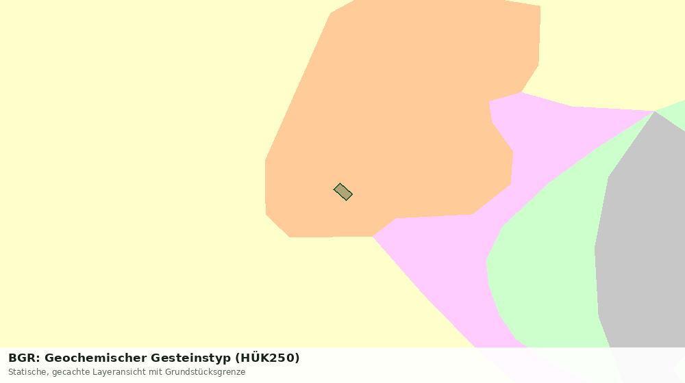 Statische Kartenansicht: BGR: Geochemischer Gesteinstyp (HÜK250)
