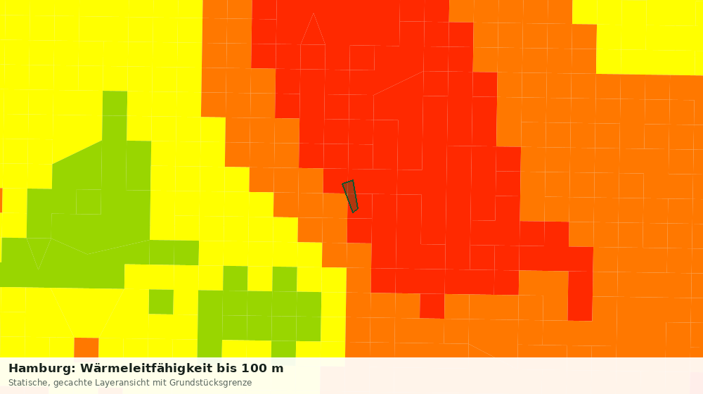 Statische Kartenansicht: Hamburg: Wärmeleitfähigkeit bis 100 m