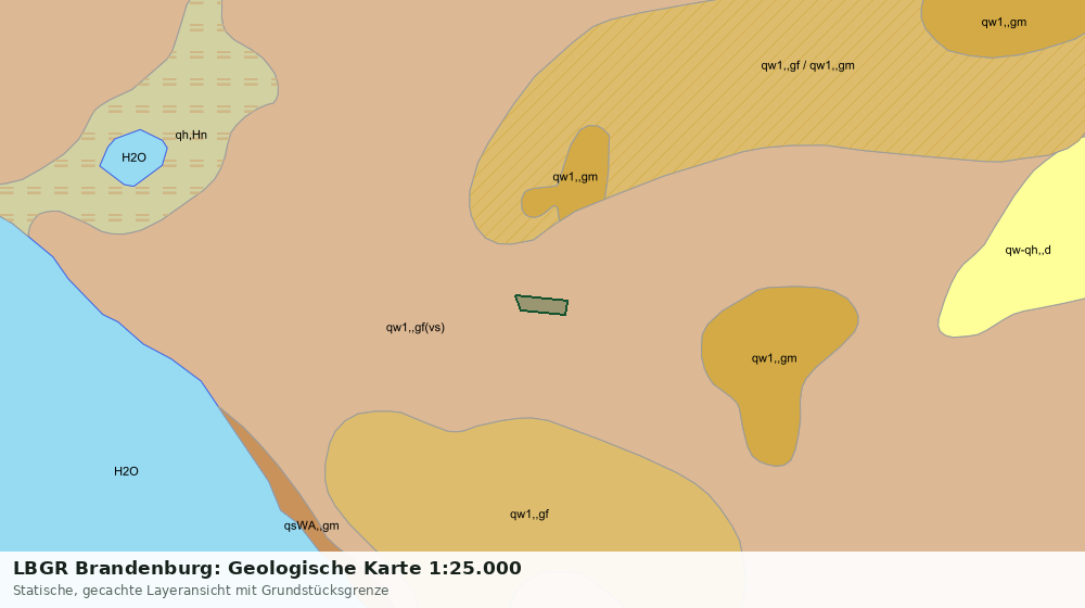 Statische Kartenansicht: LBGR Brandenburg: Geologische Karte 1:25.000