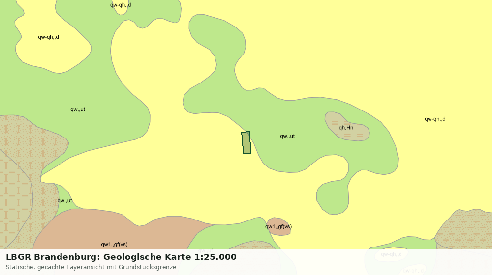 Statische Kartenansicht: LBGR Brandenburg: Geologische Karte 1:25.000