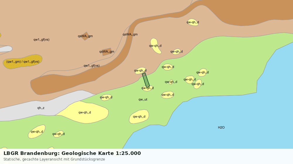 Statische Kartenansicht: LBGR Brandenburg: Geologische Karte 1:25.000