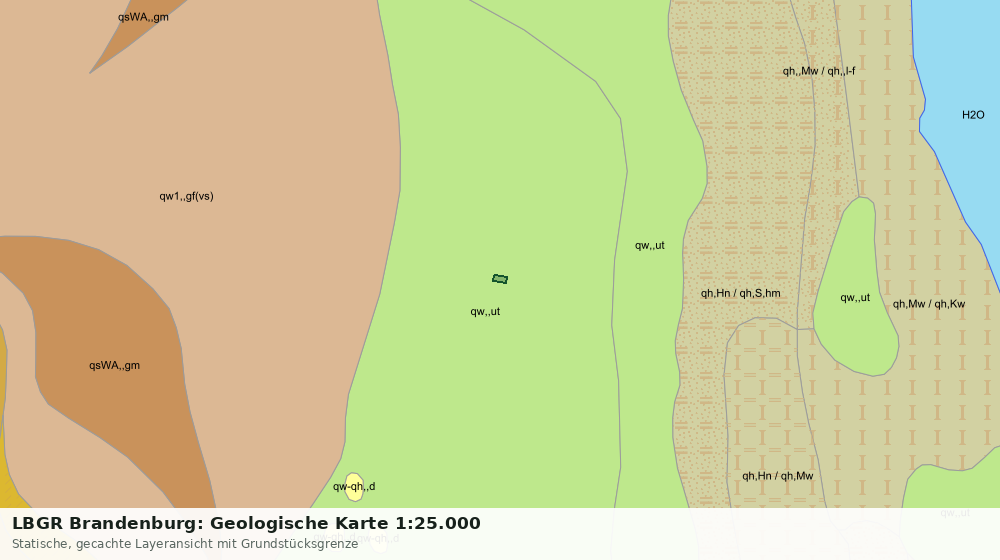 Statische Kartenansicht: LBGR Brandenburg: Geologische Karte 1:25.000
