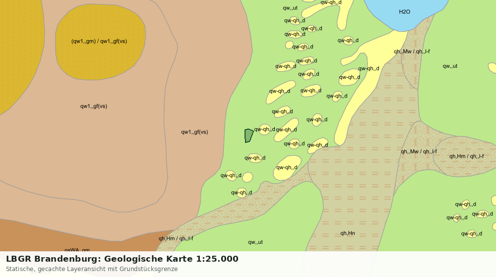 Statische Kartenansicht: LBGR Brandenburg: Geologische Karte 1:25.000