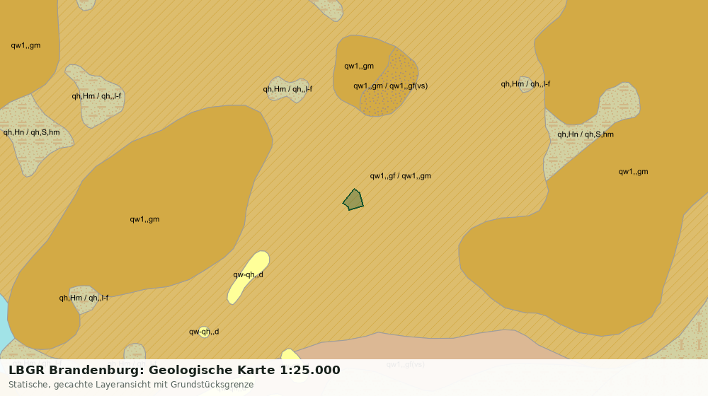 Statische Kartenansicht: LBGR Brandenburg: Geologische Karte 1:25.000