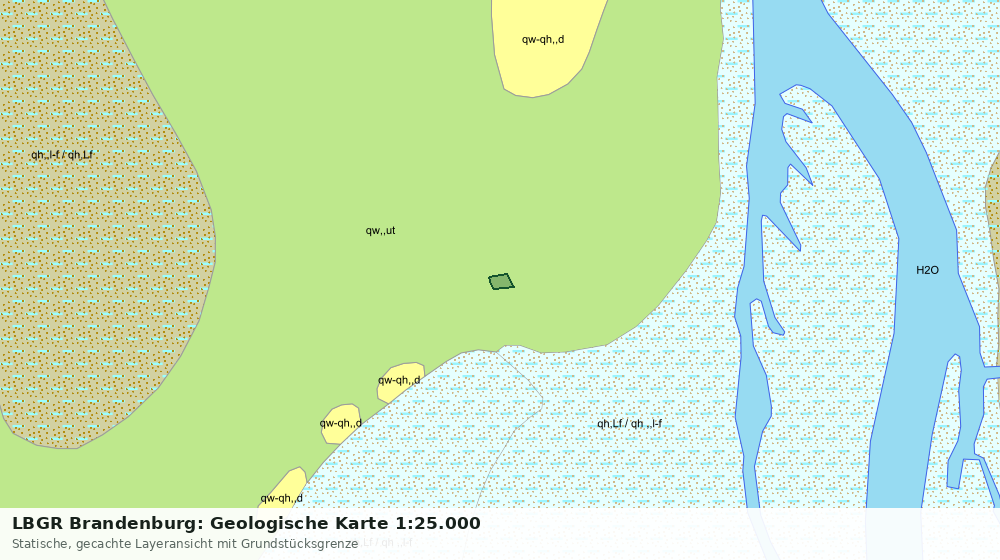 Statische Kartenansicht: LBGR Brandenburg: Geologische Karte 1:25.000