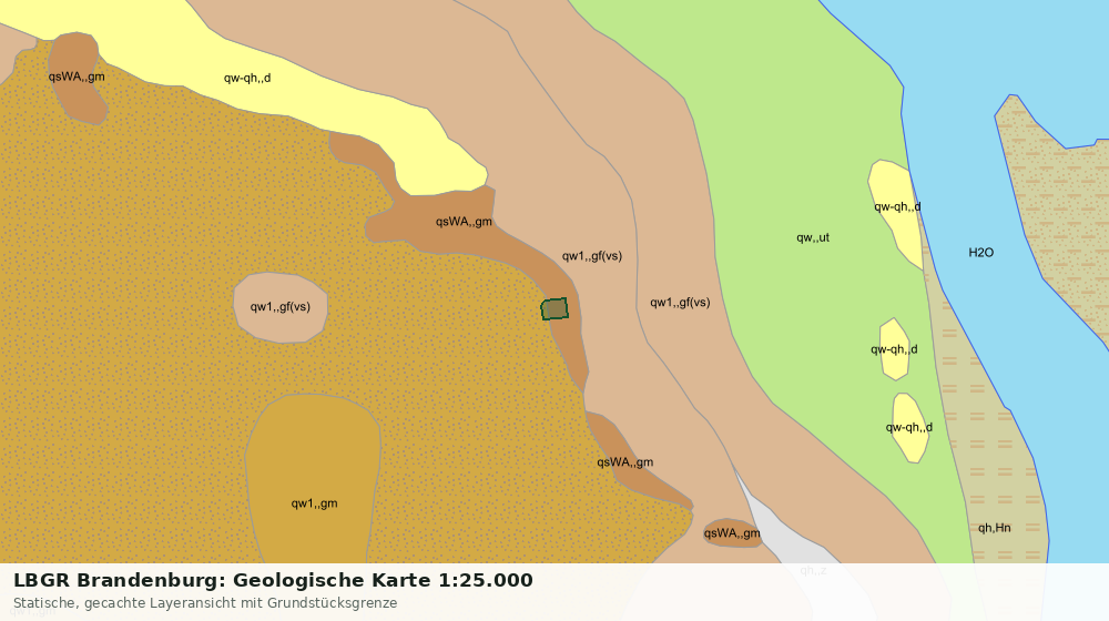 Statische Kartenansicht: LBGR Brandenburg: Geologische Karte 1:25.000