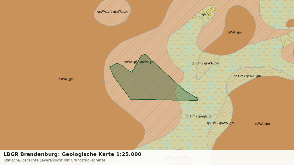 Statische Kartenansicht: LBGR Brandenburg: Geologische Karte 1:25.000