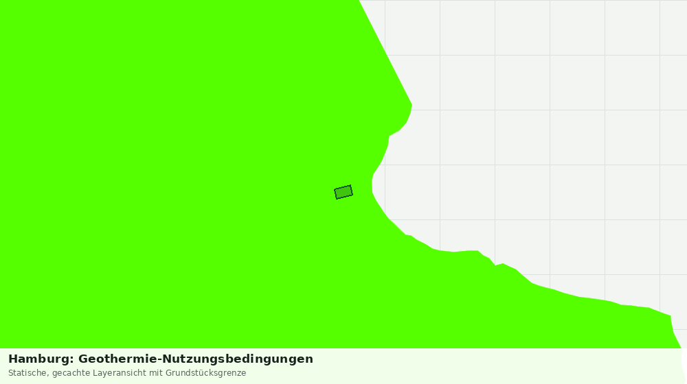 Statische Kartenansicht: Hamburg: Geothermie-Nutzungsbedingungen