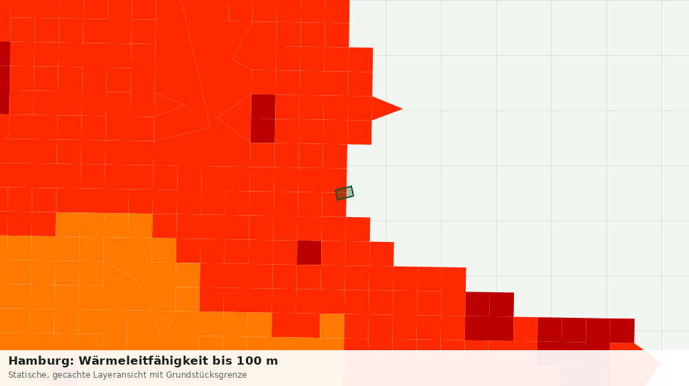 Statische Kartenansicht: Hamburg: Wärmeleitfähigkeit bis 100 m