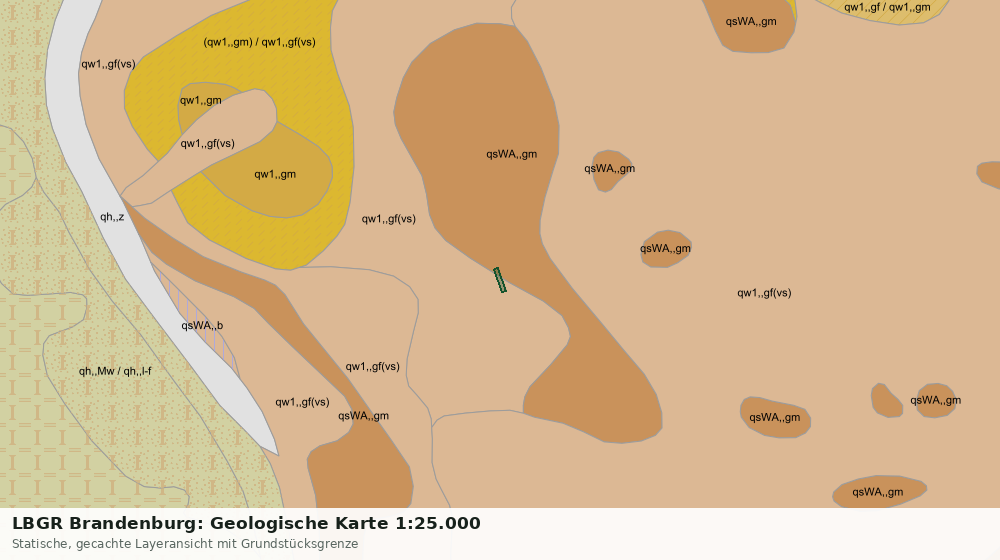Statische Kartenansicht: LBGR Brandenburg: Geologische Karte 1:25.000