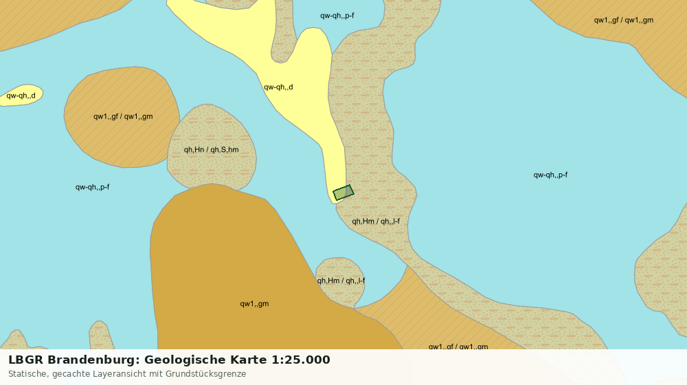 Statische Kartenansicht: LBGR Brandenburg: Geologische Karte 1:25.000