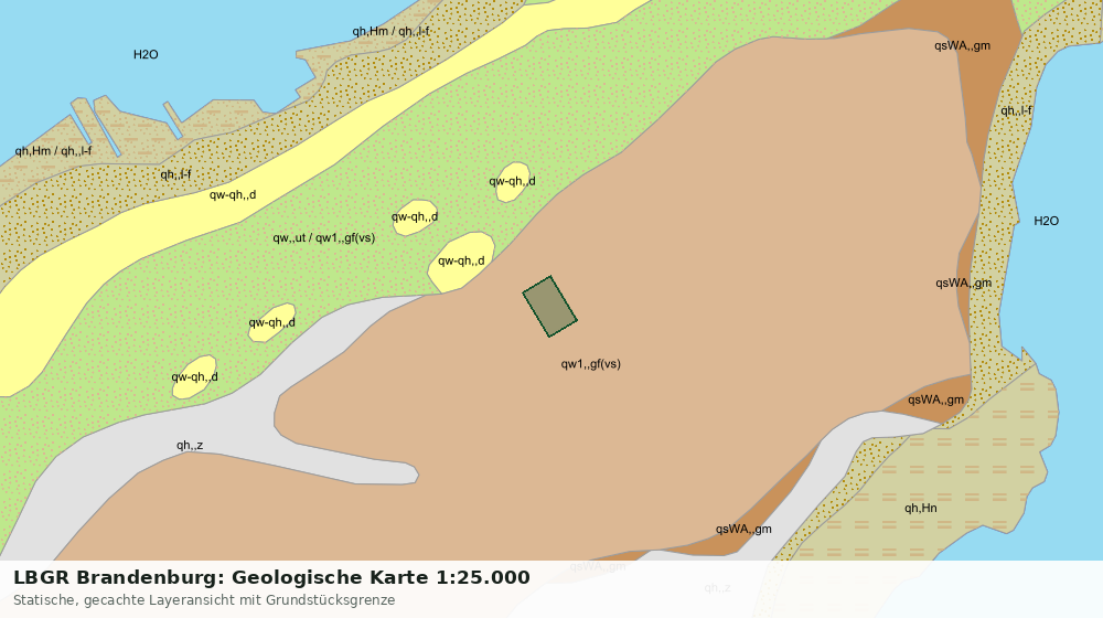 Statische Kartenansicht: LBGR Brandenburg: Geologische Karte 1:25.000