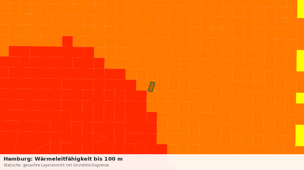Statische Kartenansicht: Hamburg: Wärmeleitfähigkeit bis 100 m