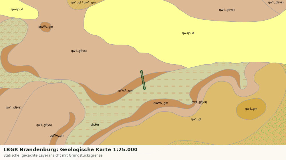 Statische Kartenansicht: LBGR Brandenburg: Geologische Karte 1:25.000