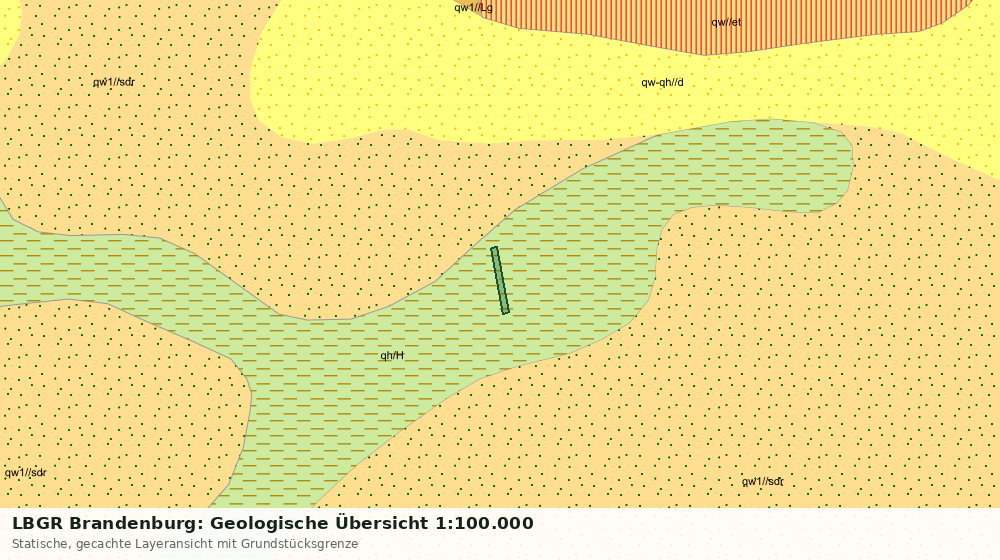 Statische Kartenansicht: LBGR Brandenburg: Geologische Übersicht 1:100.000