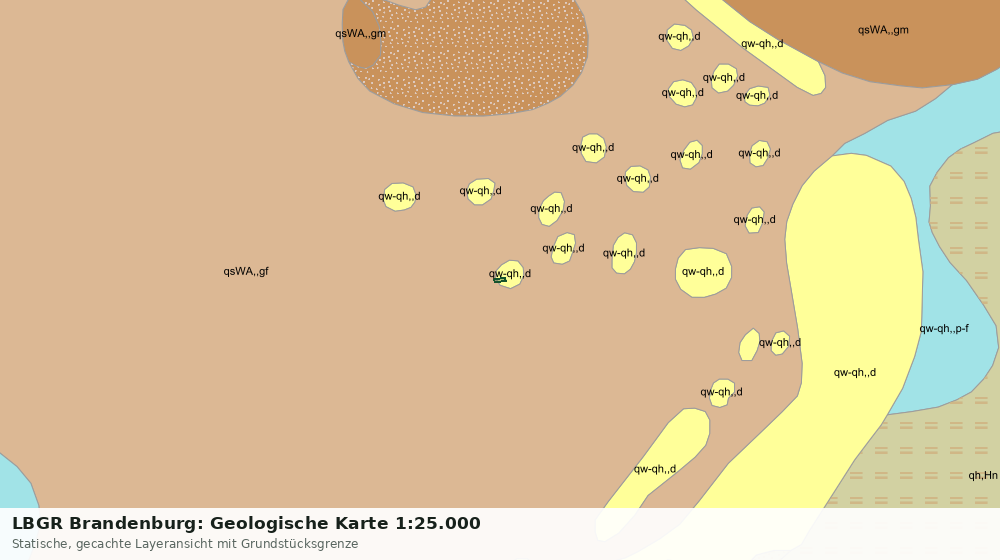Statische Kartenansicht: LBGR Brandenburg: Geologische Karte 1:25.000