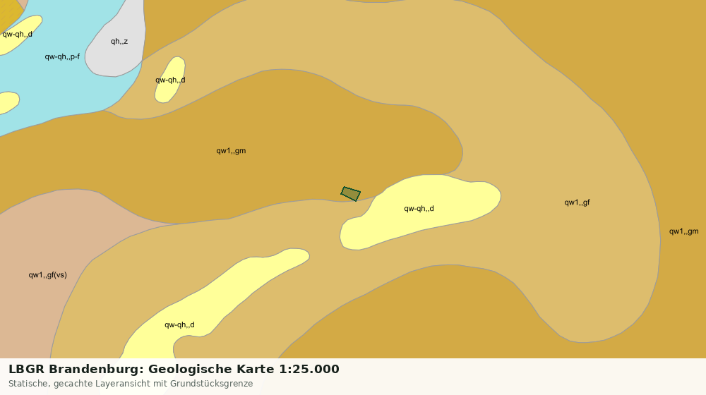 Statische Kartenansicht: LBGR Brandenburg: Geologische Karte 1:25.000