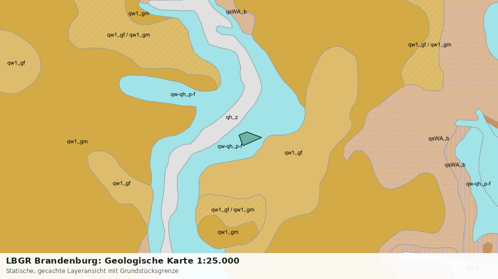 Statische Kartenansicht: LBGR Brandenburg: Geologische Karte 1:25.000