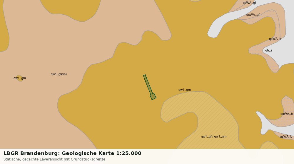 Statische Kartenansicht: LBGR Brandenburg: Geologische Karte 1:25.000
