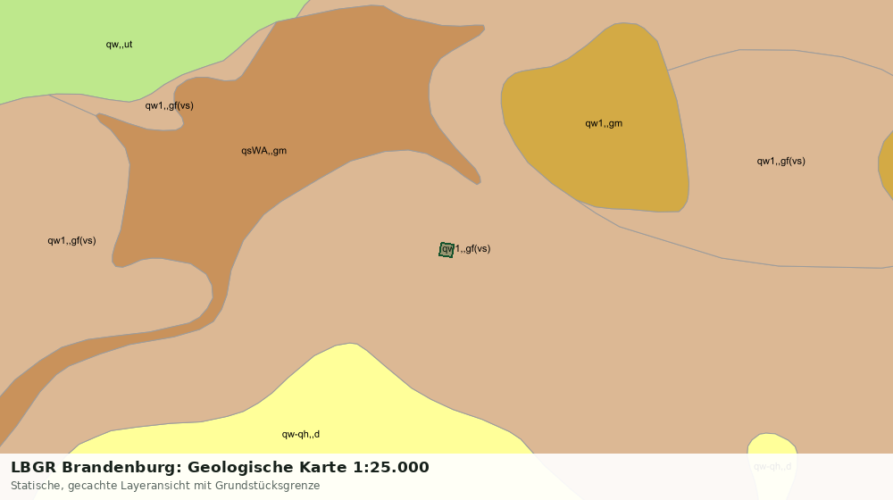 Statische Kartenansicht: LBGR Brandenburg: Geologische Karte 1:25.000