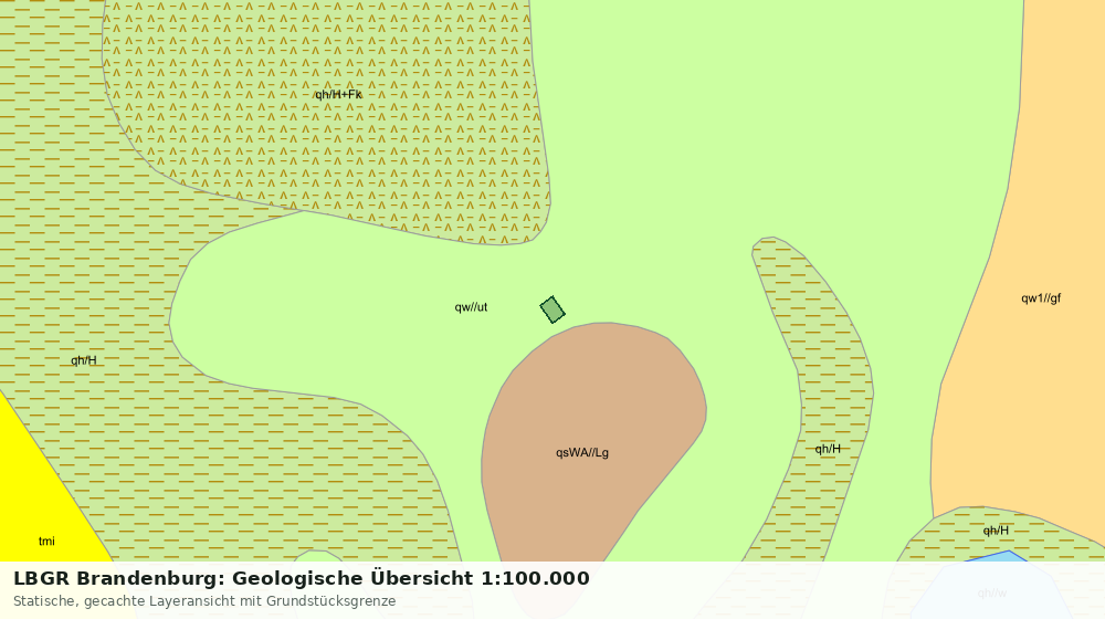 Statische Kartenansicht: LBGR Brandenburg: Geologische Übersicht 1:100.000