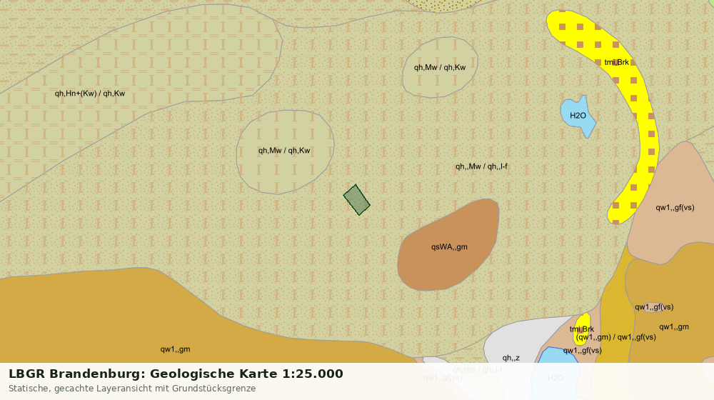 Statische Kartenansicht: LBGR Brandenburg: Geologische Karte 1:25.000