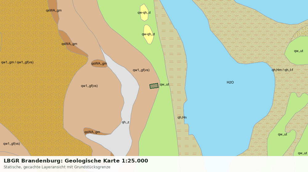 Statische Kartenansicht: LBGR Brandenburg: Geologische Karte 1:25.000