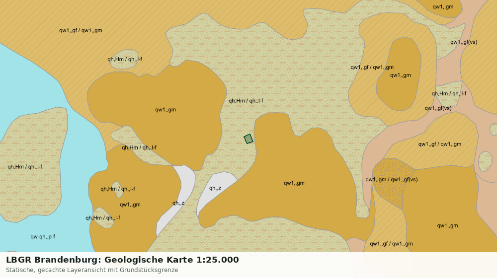 Statische Kartenansicht: LBGR Brandenburg: Geologische Karte 1:25.000