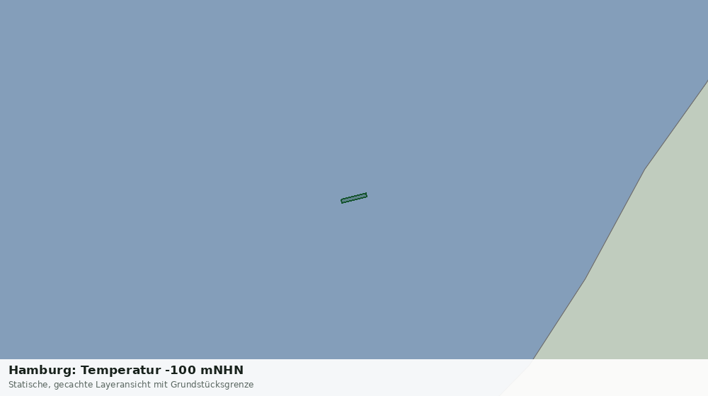 Statische Kartenansicht: Hamburg: Temperatur -100 mNHN