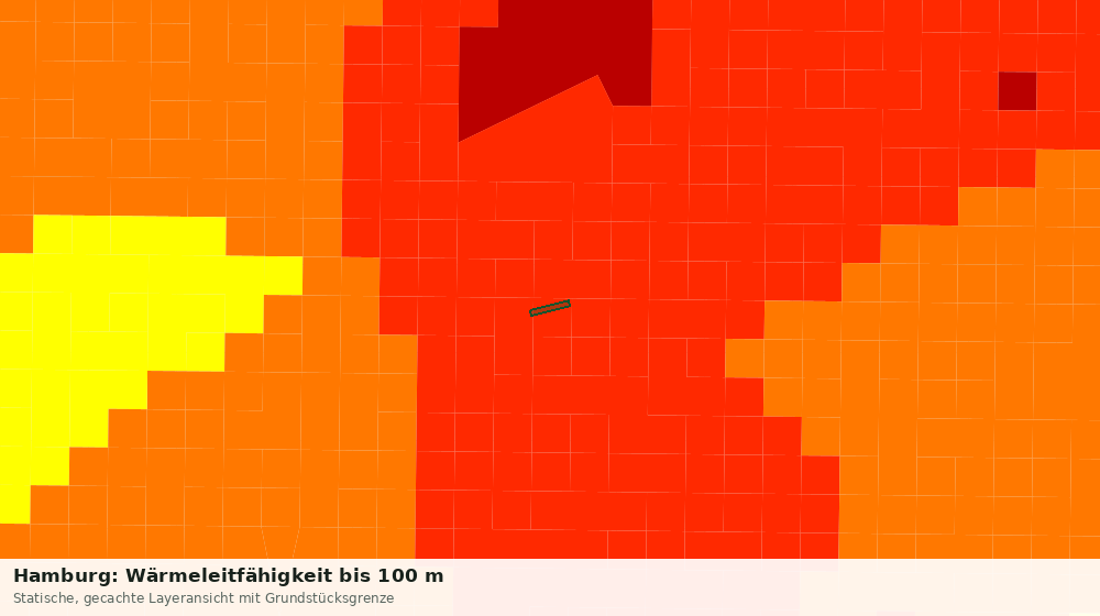 Statische Kartenansicht: Hamburg: Wärmeleitfähigkeit bis 100 m
