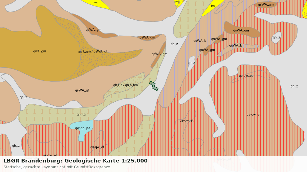 Statische Kartenansicht: LBGR Brandenburg: Geologische Karte 1:25.000