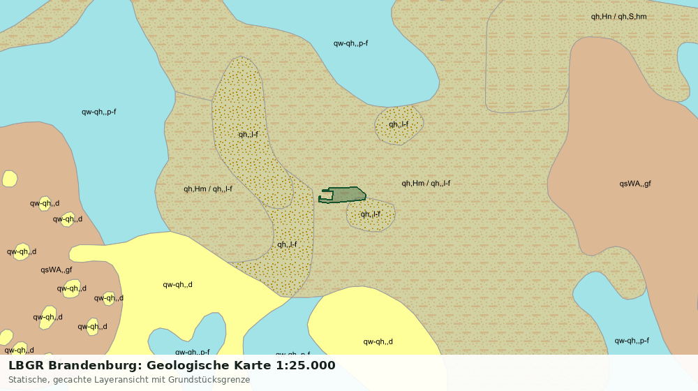 Statische Kartenansicht: LBGR Brandenburg: Geologische Karte 1:25.000