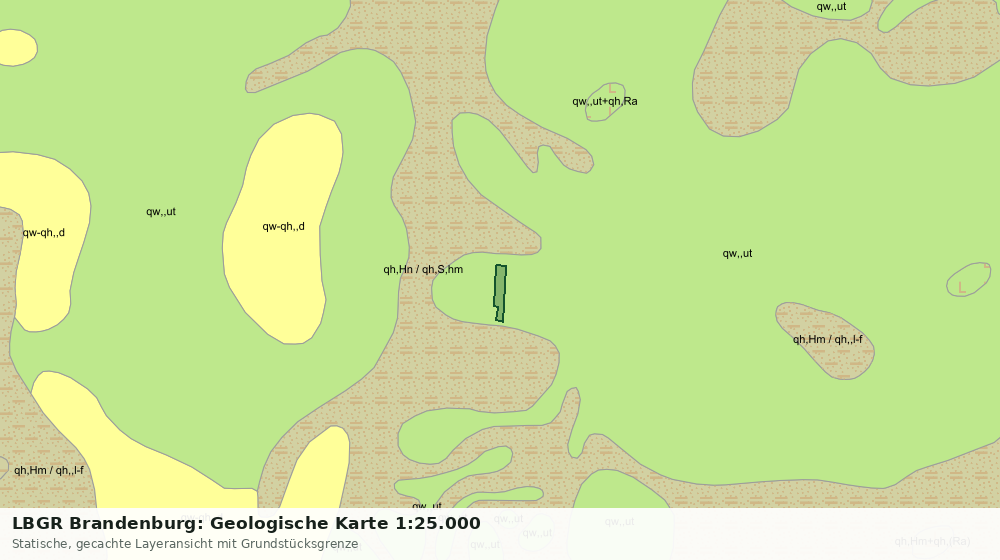 Statische Kartenansicht: LBGR Brandenburg: Geologische Karte 1:25.000