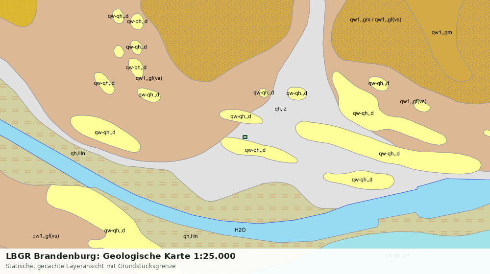 Statische Kartenansicht: LBGR Brandenburg: Geologische Karte 1:25.000
