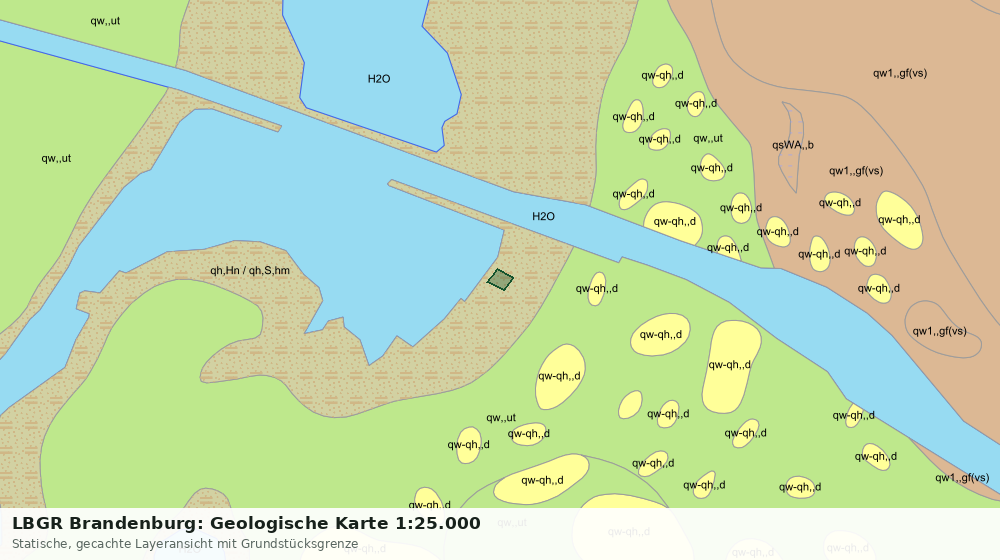 Statische Kartenansicht: LBGR Brandenburg: Geologische Karte 1:25.000