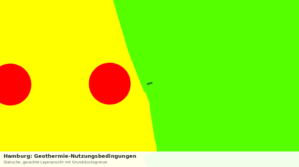 Statische Kartenansicht: Hamburg: Geothermie-Nutzungsbedingungen