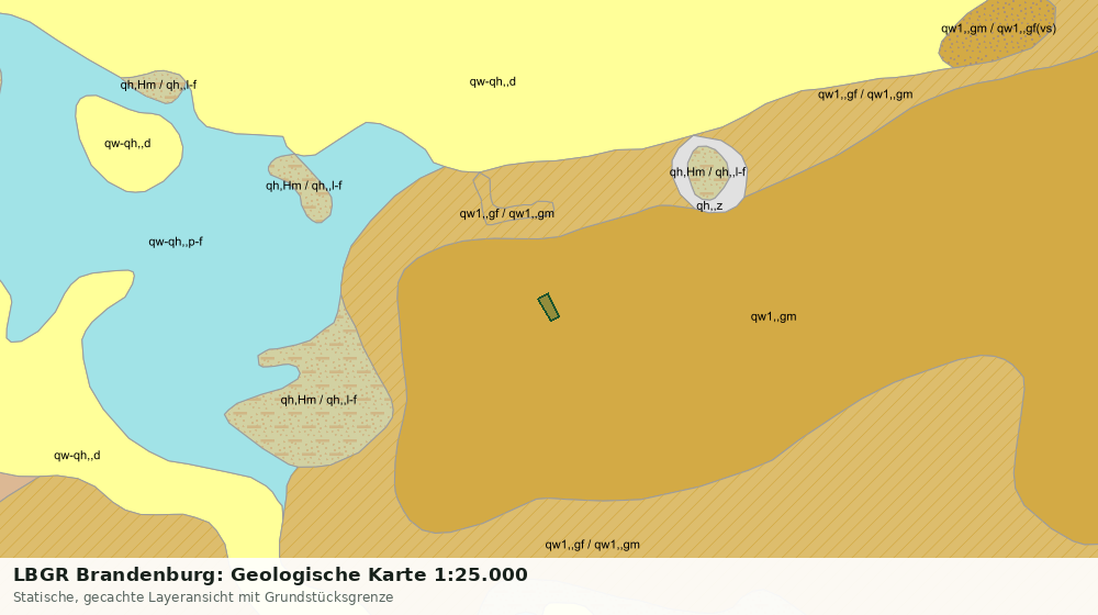 Statische Kartenansicht: LBGR Brandenburg: Geologische Karte 1:25.000