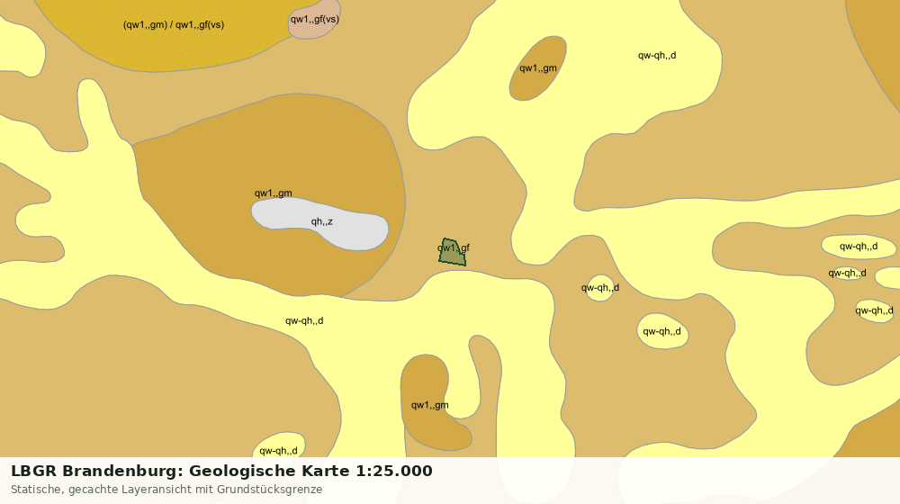 Statische Kartenansicht: LBGR Brandenburg: Geologische Karte 1:25.000