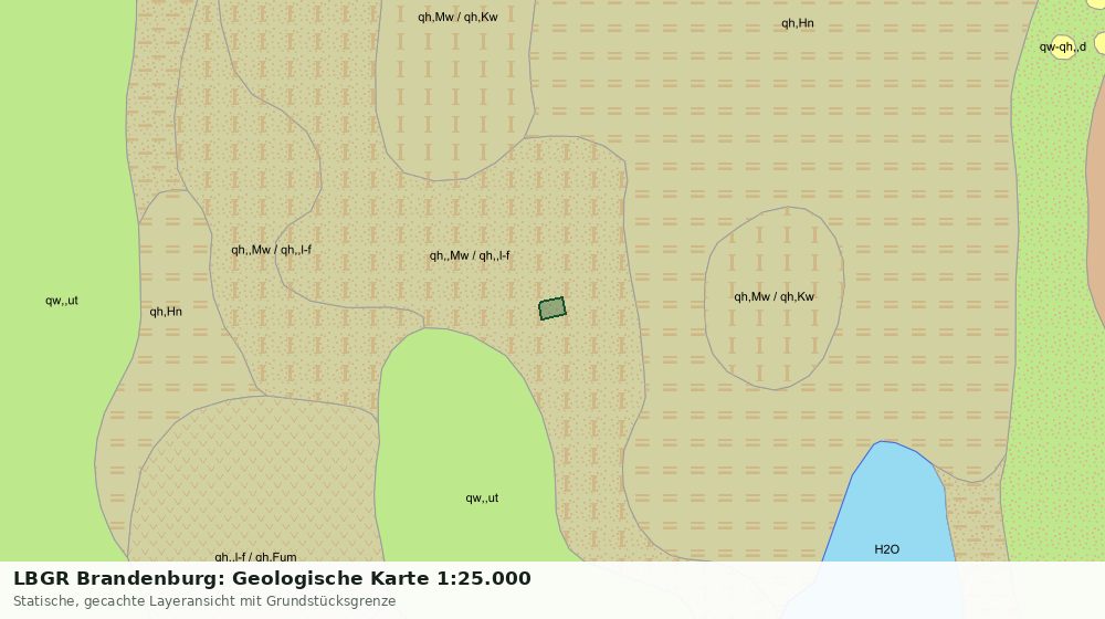 Statische Kartenansicht: LBGR Brandenburg: Geologische Karte 1:25.000